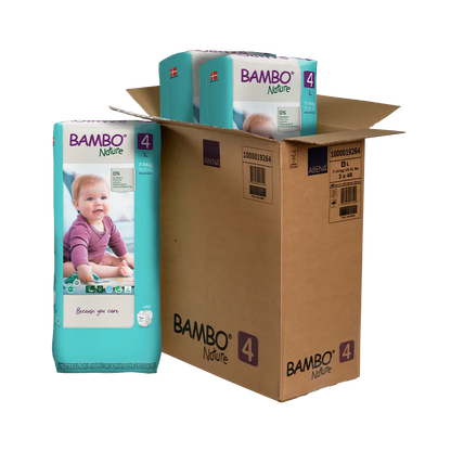 Bambo Nature Luiers Maandbox Maat 4 (7-14 kg), 144 stuks