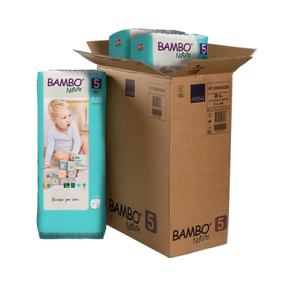 Bambo Nature Luiers Maandbox Maat 5 (12-18 kg), 132 stuks