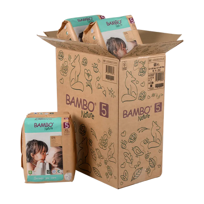 Bambo Nature Luiers Maandbox Maat 5 ( 12-18 kg), 132 stuks