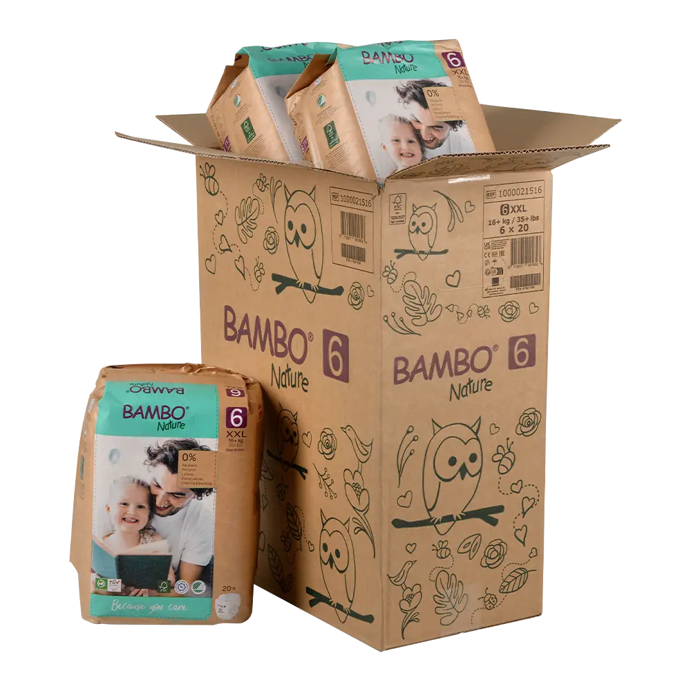 Bambo Nature Luiers Maandbox Maat 6 ( 16+ kg), 120 stuks